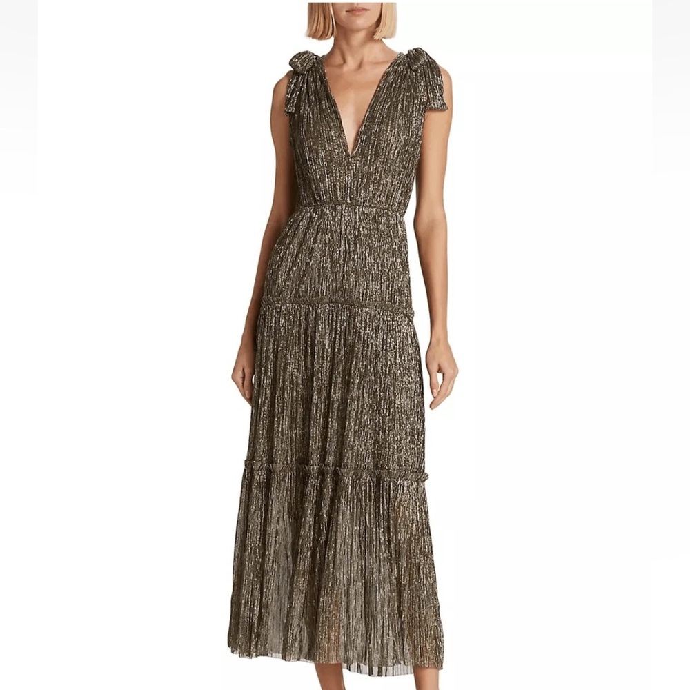 Sabine Musayev Helena metallic midi dress